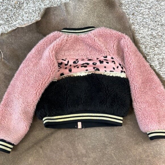 Baby Sara Faux Fur Color Blocked Bomber Jacket - Picture 5 of 9